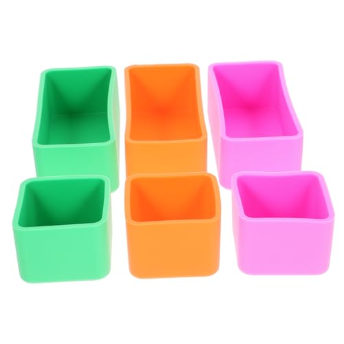 Baluue 6個 多機能シリコン製ランチボックス仕切り ポータブル耐熱食品収納アクセサリー 繰り返し使用可能でオフィスや外出先に