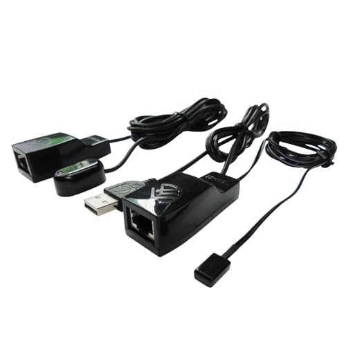 SPENFiLY Infrared Remote Control Repeater-IR Extension Transponder Remote Control RJ45 Single Network Cable Ethernet Cable Connection IR Remote Extender(Control of 1 Device)