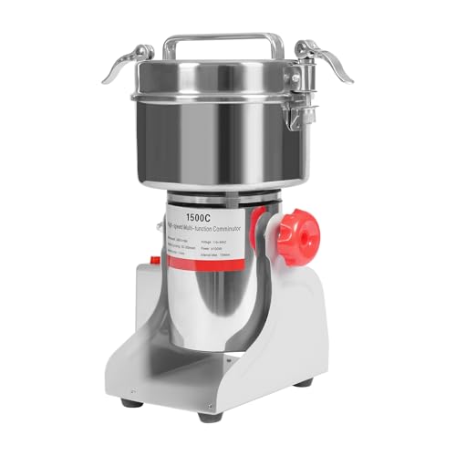 1500g Electric Grain Grinder, 180° Adjustable Tilting Angle Electric Grain Grinding Machine,4100W High Speed Multi-function Grain Grinder for Grinding Grains and Cereals