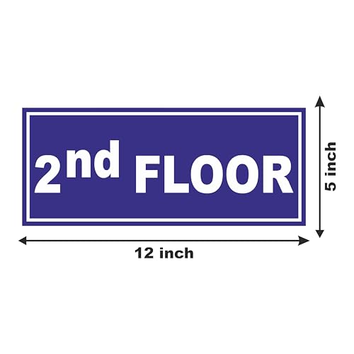 Image of ATTRACTSO - 2nd Floor Sign Self Adhesive Laminated Sticker for Home, Office, Shop, Hospital, Hotel, Theatre, Restaurant - 12 inchx5 inch inch (Blue)