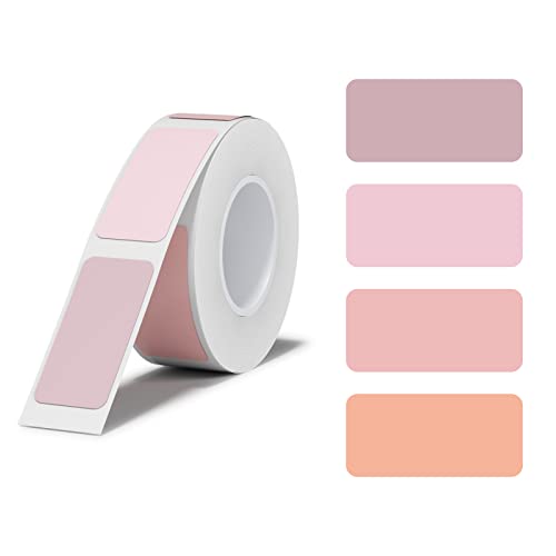 NIIMBOT Lot de 210 autocollants pour étiqueteuse D11/D110/D101, 14 x 30 mm (rose) Cover
