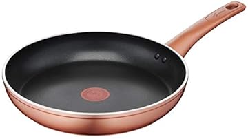 Lagostina Ramata Padella Antiaderente in Alluminio Ø 28 cm con Esterno Effetto Rame, Pentola Gas e Forno, Rivestimento Titanium Easy, Manico Ergonomico in Bakelite (induzione esclusa)
