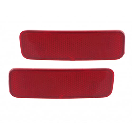 Image of For Ford Transit-150 /250 /350 2015 2016 2017 Bumper Reflector Driver and Passenger Side Pair Rear | CAPA | FO1184106, FO1185106 | 615343852607, BK2Z13A565A, 615343852560, BK2Z13A565B
