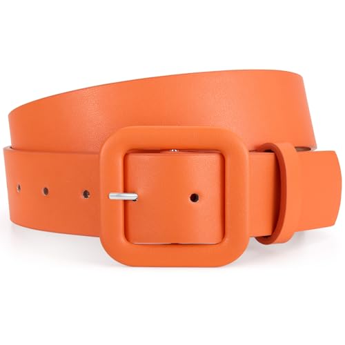 WHIPPY Women Leather Belt Candy Color