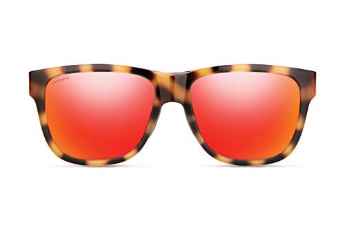 Image of Smith Lowdown Slim 2 Sunglasses Havana Sunburst / Chromapop Red Mirror