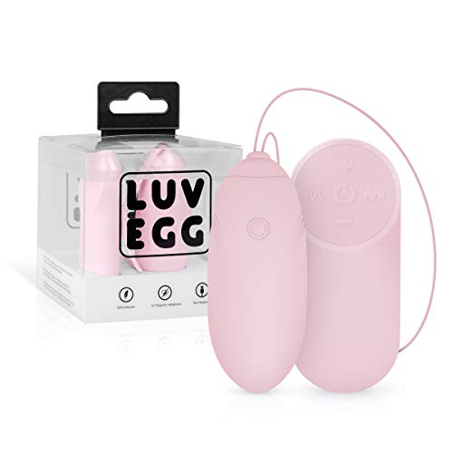 LUV EGG oeuf vibrant - Rose - Avec télécommande pour un jeu excitant - Convient aux couples et aux débutants: 10 modes, étanche, rechargeable