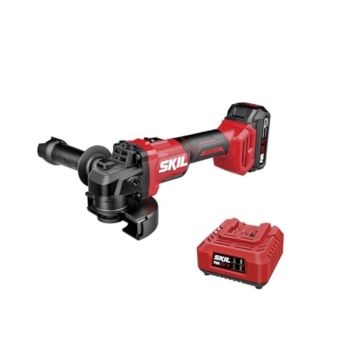 Image of SKIL PWR CORE 20V Brushless 4-1/2 In. Angle Grinder Kit, includes 2.0Ah Battery and 20V Standard Charger - AG2990B-10