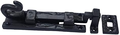 Adonai Hardware "Tamar Antique Iron Door Necked Bolt (6 Inch x 1pack, Black Powder Coated)