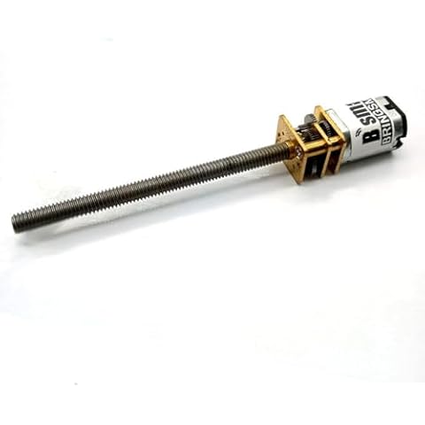 BRINGSMART Threaded Shaft M4 55mm DC Gear Motor 3V 6V 12V Mini Electric Screw Reducer N20 All Metal Gears Motor (1, 12V 1000rpm) Cover