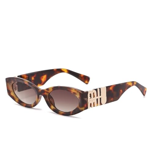 MTZJH Vintage Cat Eye For Women Sunglasses Personality Resin Lens Travel Eyewear Girls Cute Small Frame Goggles (054flower)