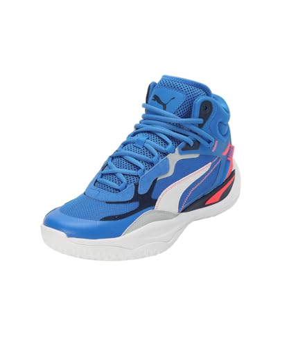 Playmaker Pro Mid (377902 08) PUMA Playmaker Pro Mid, Scarpe da basket Unisex - Adulto, Puma Black Persian Blue Fire Orchid Ultra Blue, 47 EU