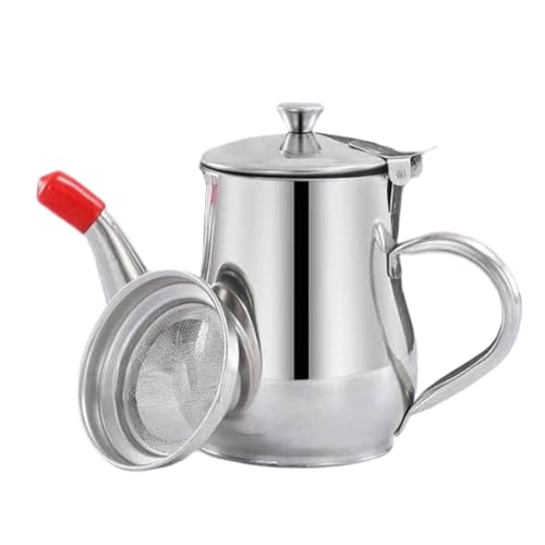 Image of ATORSE Oil Pot Kitchen Storage Oil Strainer Container for Kitchen Grease Restaurant 13oz
