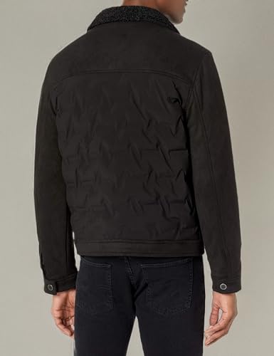 KARL LAGERFELD Men's Sherpa Collar Trucker Jacket3