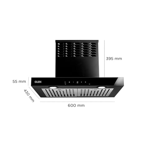 Image of Glen Wall Mounted Ductless Kitchen Chimney 60cm | 1100 CMH | Plug & Play with 2 year comprehensive warranty 7 year on motor | Baffle Filters | 5-way Suction | Touch & Motion Sensor |(CH6052DFMSBFBL60)