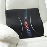 AHUAWA Lumbar Support Pillow for Recliner Chair and Couch, Memory Foam Back Cushion Ergonomic Large Back Support Pillow for Lower Back Pain Relief, with Soft Velvet