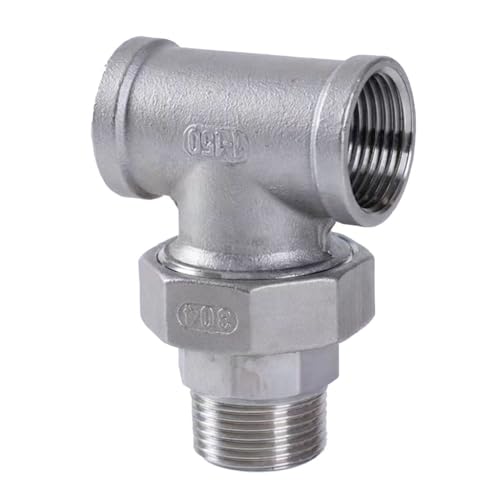 Te de acero inoxidable 304 con rosca hembra a macho de 1-1/2 pulgadas para tuberías 2
