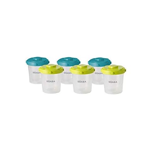 BÉABA Set of 6 Baby Food Storage Pots Cover