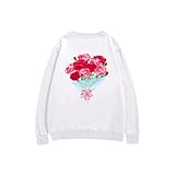 [BFLCWM] トレーナー メンズ カーネーションの花束 パーカー 長袖 トップス スウェット クルーネック 大きいサイズ カジュアル オシャレ 部屋着