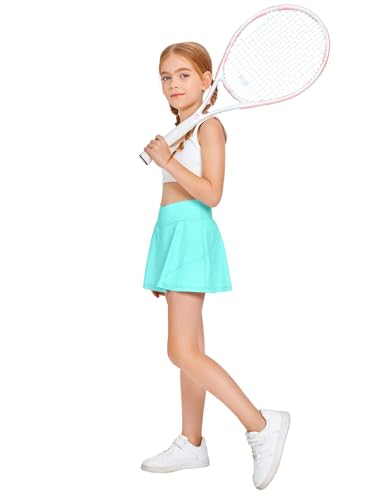 Image of Haloumoning Girls Tennis Skirt High Waisted Athletic Skorts
