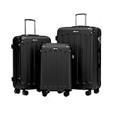 Bluelander Juego de 3 Maletas de Viaje Material Ligero Diseño Texturizado, Amplio Espacio Sujetadores, Maletas de Viaje...