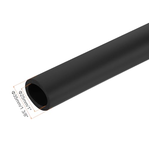 Image of uxcell Foam Tubing for Handle Grip Support,28mm(1 1 /8 inch) ID 38mm(1 1 /2 inch) OD 0.3 Meter /1ft Length Black
