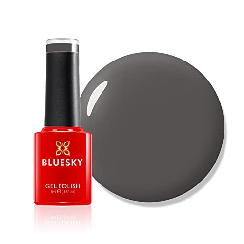 BLUESKY Gel Nail Polish, Dark Grey, Mini, A086, Ash, Long Lasting, Chip Resistant, 5 ml Requires Drying Under UV LED Lamp
