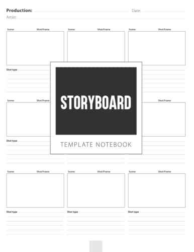 Storyboard Template: Film storyboarding, Sketch book, Visual Storytelling Notebook, Standard for Storyboard, 112 Pages for sketching, matte cover