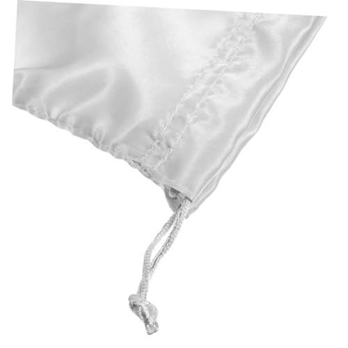 4pcs Silk Drawstring Storage Bag Multi-functional Travel Pouch for Organizing Household Sundries Elegant Wrapping Bag for Clothes Towels and Accessories Crystal Silver2