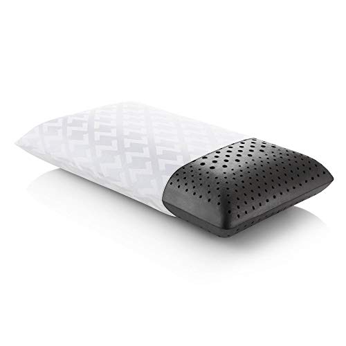 Malouf Z Zoned Pillow-Infused With Bamboo Charcoal-New Activedough Formula Is Responsive, Supportive, And Plush-Mid Loft- King, Black #TOP9