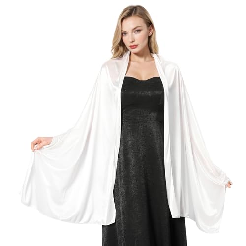 Women Shawls and Wraps for Evening Dresses Wedding Satin Shawl Lightweight Soft Scarves4
