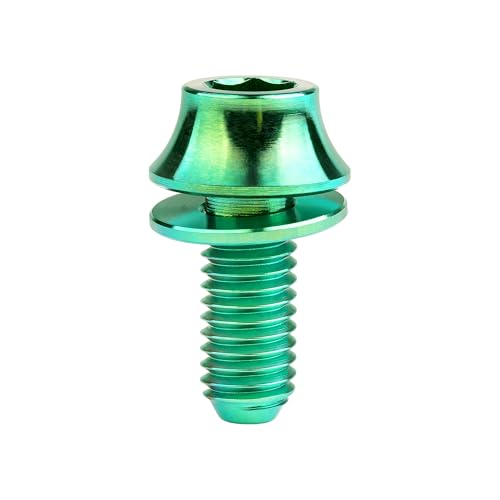 Image of Titanium M5x12mm with Washer Bicycle Water Bottle Cage Bolt 4 Pack