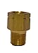 Trico FA-1017 Brass Central Lubrication Straight Adapter, 1/8" BSPT Female x 1/8" NPT Male