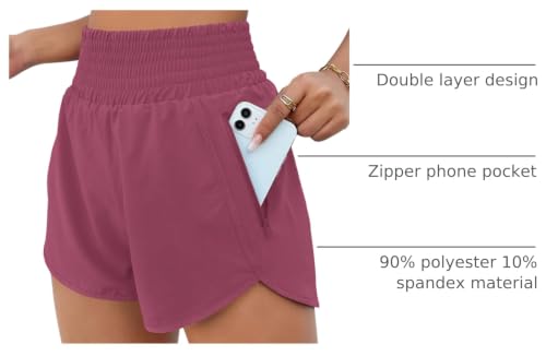 Image of BMJL 2.5 inch Athletic Shorts for Women Comfy High Waisted Short with Pocket