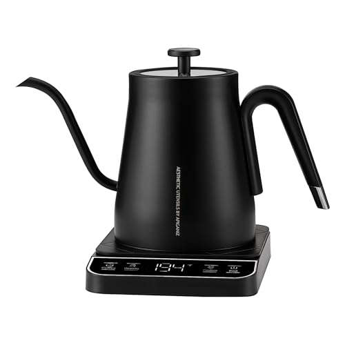 Gooseneck Electric Kettle Stainless Steel 27oz Temperature Control Pour Over Coffee and Tea Black
| 27oz Electric Kettl