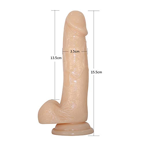 A Flesh Color 6 Inch Simulation Suction Cup Dii'ld-o Relax Massage Waterproof
