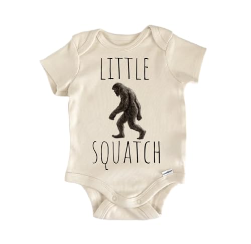 Image of NOFO VIBES Bigfoot Sasquatch Baby Bodysuit – Funny Infant Outfit, Unisex Cotton Baby Clothes, Short Sleeve Newborn Bodysuit