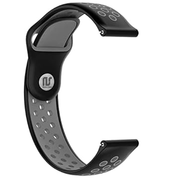 Pulseiras esportivas NSmart Smartwatch 22mm ou 20mm compatível com Samsung Galaxy Watch 3 45mm - 41mm - Galaxy Watch 46mm - Gear S3 Frontier - Amaz fit GTR 2 / GTR 3 / GTS / GTS 2 / GTS 3 / GTS mini - Stratos 2 / Stratos 3 - Pace - Hawei GT - Nandos_Store (22mm, Preto/Cinza)