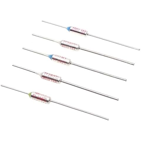 CompStudio 5Pcs 152C Celsius Circuit Cut Off Temperature Micro Thermal Fuse 10A 250V Cover