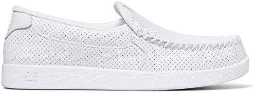DC Men's Villain 2 Casual Slip On Skate Shoe Slipper, White, 11