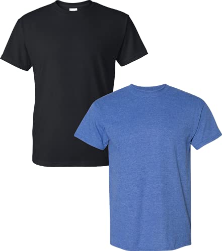 T-shirt 50/50 vêtement homme G800 noir bleu chiné taille S léger