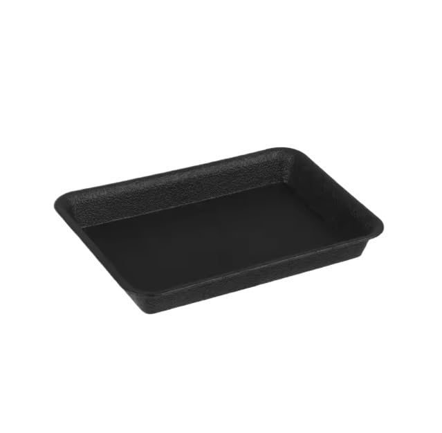 Soucoupe rectangulaire noire 15x10 cm en lot de 20 pour pots de fleurs intérieurs et extérieurs