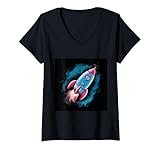 Photo Gallery donna pretty rocket maglietta con collo a v Photo Gallery donna pretty rocket maglietta con collo a v