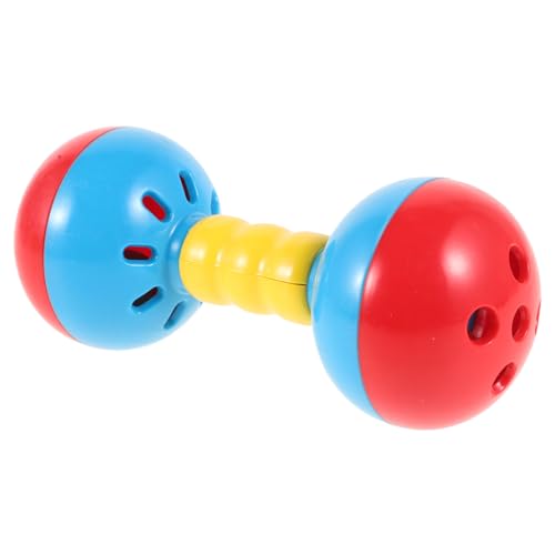 Abaodam Juguete Sonajero de Mano para Bebés con Doble Campana Plástico Seguro Portátil y para Estimular Coordinación y Audición Pequeños Color Aleatorio Color Aleatorio
