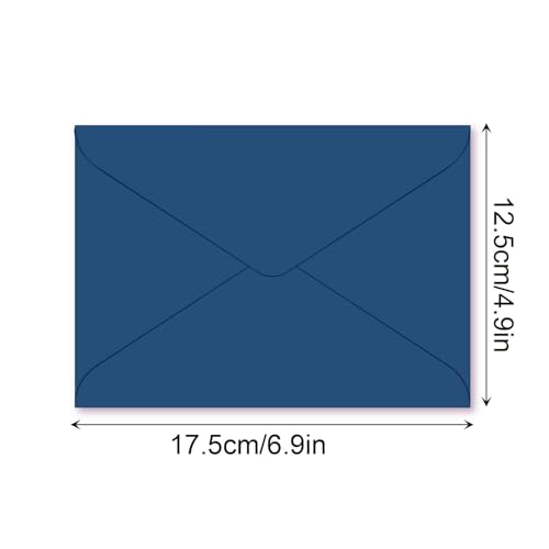 Tarjetas de flores azules con sobres para felicitaciones de papelería bonita 2