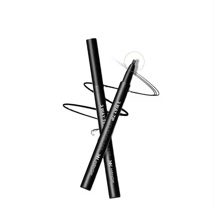 Rinpoche Waterproof & Smudge-proof, One Swipe Application Ultra-Fine Sculptured Eyebrow Pencil with Micro-Fork Tip Long-Lasting Pen for Women (Black) (Pack Of 1)