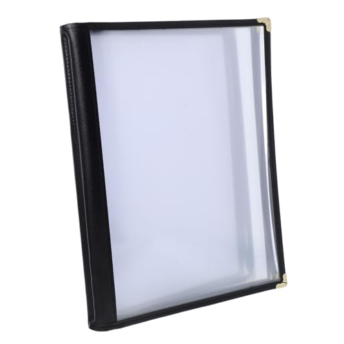 STOBAZA 4 Restaurant Menu Sleeves PVC Menu Book Insert for Bars Easy Menu Change Professional Look