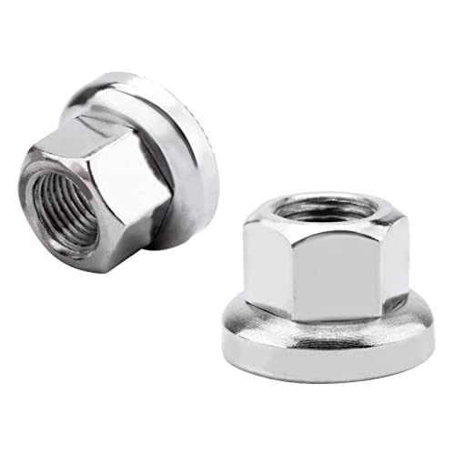 2個 自転車ハブ用 アクスルナット M10自転車用 フランジナットスクリュー 軽量