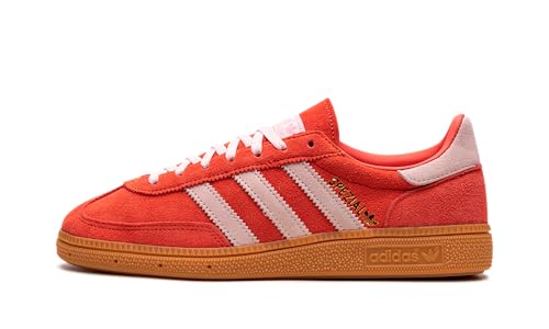 adidas Handball Spezial WMNS Shoes, Bright Red/Clear Pink/Gum, Size 7.5