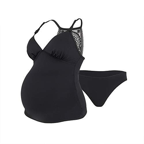 Cache Coeur Maori Tankini premamá, Negro (Black NR), (Talla del Fabricante: XXL) para Mujer