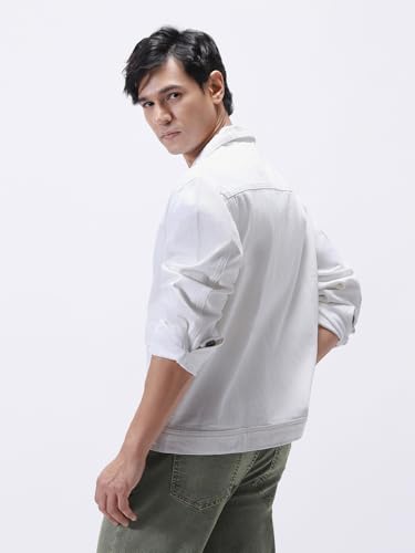 Image of Urbano Fashion Men's Relaxed Fit Full Sleeve Utility Denim Jacket